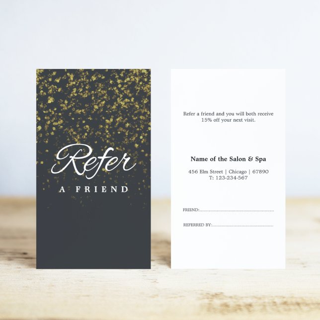 Tarjeta de referencia profesional minimalista (Minimalist Business Referral Card)