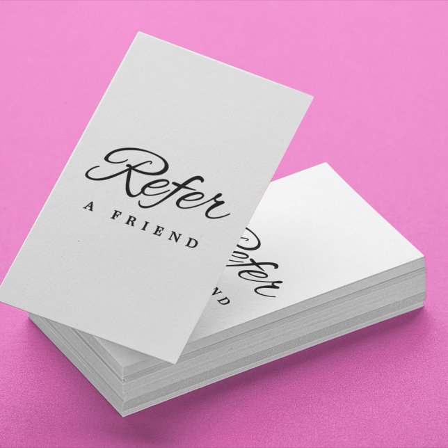 Tarjeta de referencia profesional minimalista (Minimalist Business Referral Card)