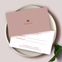 Tarjeta de referencia profesional minimalista