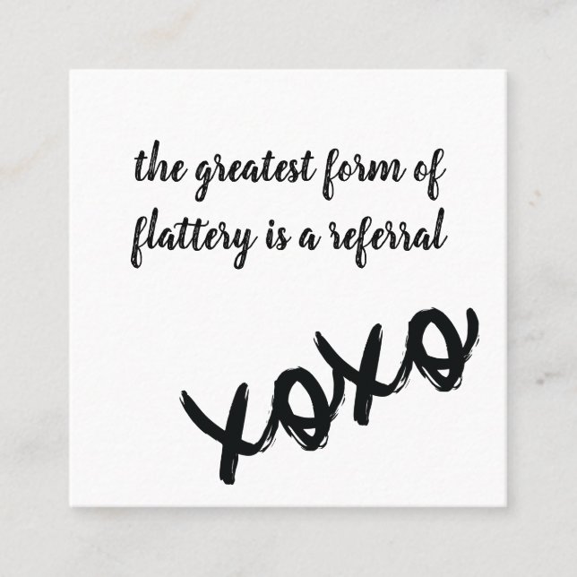 Tarjeta de referencia rosa y blanca de los besos X (Anverso)