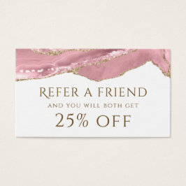 Tarjeta de referencia rosada de Rubor Agate