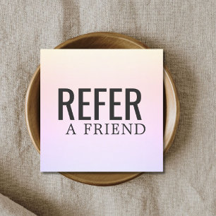 Tarjeta de referencia simple elegante para pastas 