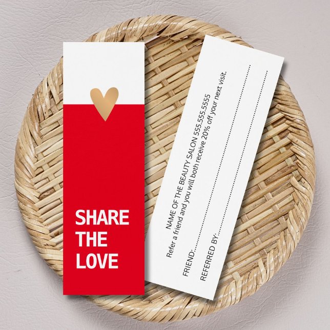 Tarjeta de referencia simple elegante roja blanca  (Subido por el creador)