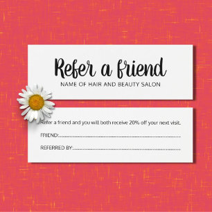 Tarjeta de referencia simple y elegante en blanco 