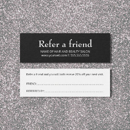 Tarjeta de referencia simple y elegante en blanco