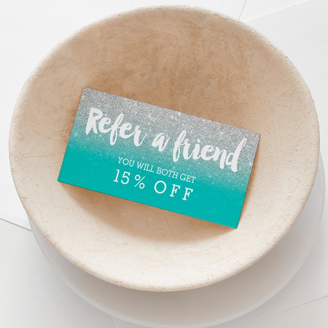 Tarjeta de referencia tipografía moderna plata ver (Subido por el creador)