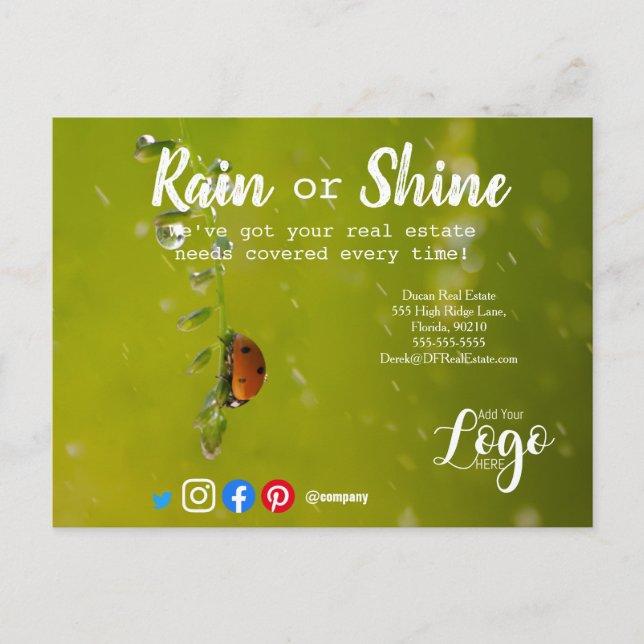 Tarjeta de Referido de Cliente de Bienes Raíces La (Anverso)