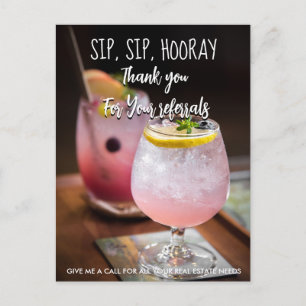 Tarjeta de Referido de Cóctel, Sip Sip Hooray Prom