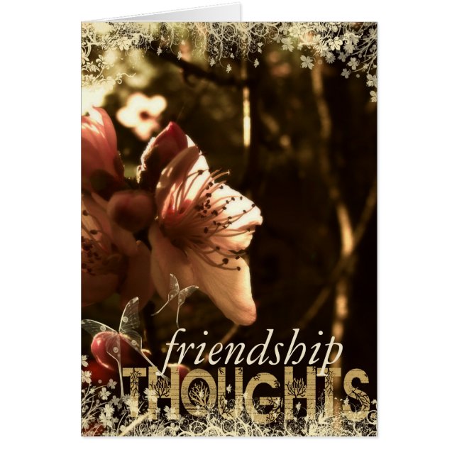 Tarjeta de reflexión de la floración de primavera (Frente)