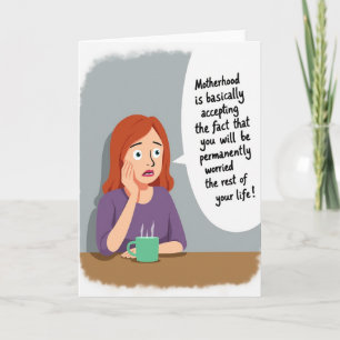 Tarjeta de Reflexión de Mamá de Cabello Auburn