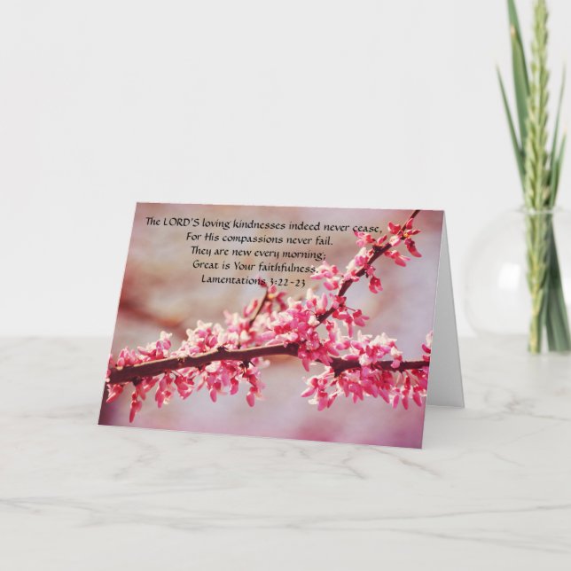 Tarjeta de reflexión de vida de flores de fe flore (Anverso)