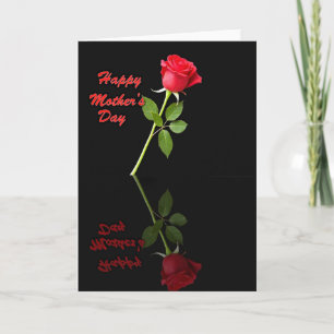 Tarjeta de reflexión del día de la madre Rosa Roja