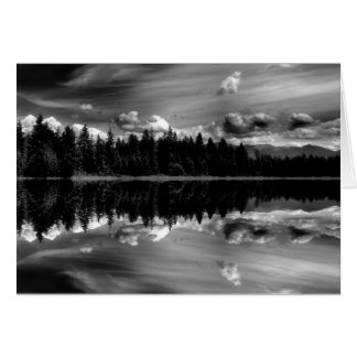 Tarjeta de reflexión en blanco y negro