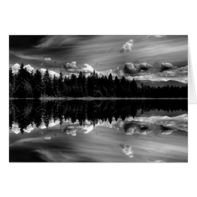 Tarjeta de reflexión en blanco y negro (Anverso (Horizontal))