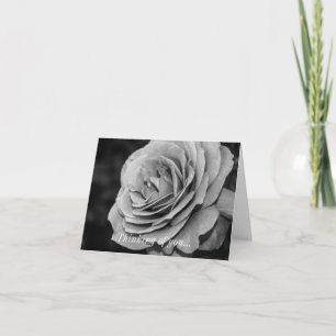 Tarjeta de reflexión - Rosa blanca y negra