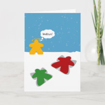 Tarjeta de reflexión Snow Angel Meeples Thoughts