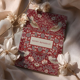 Tarjeta de reflexión William Morris Strawberry