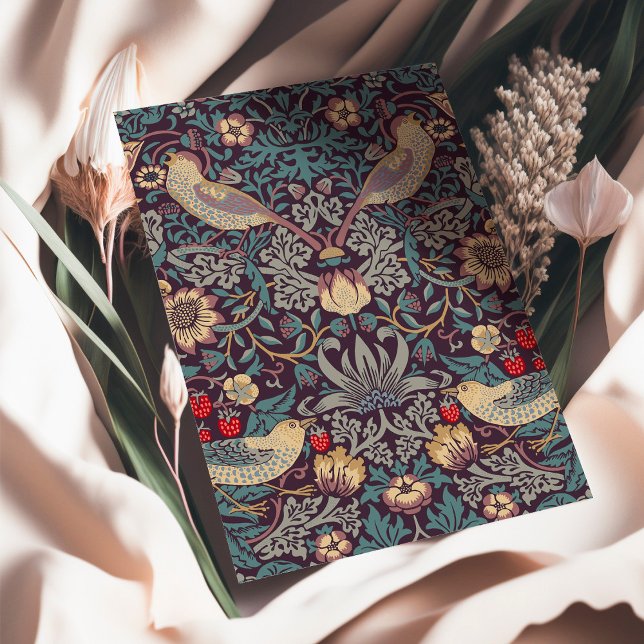 Tarjeta de reflexión William Morris Strawberry (Subido por el creador)