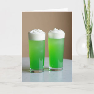 Tarjeta de refresco de bebida verde