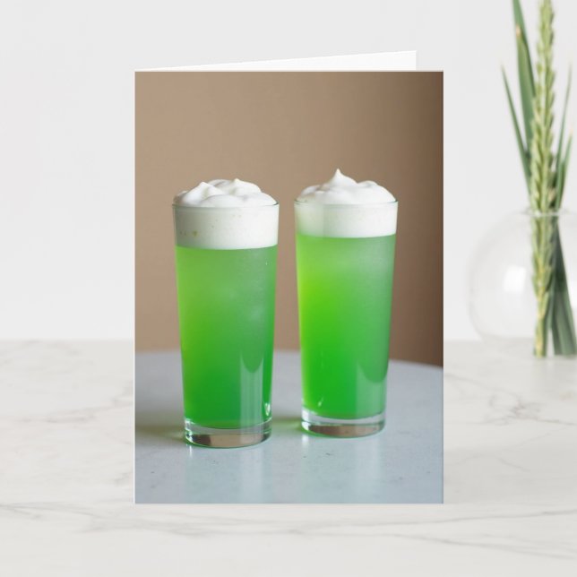 Tarjeta de refresco de bebida verde (Anverso)