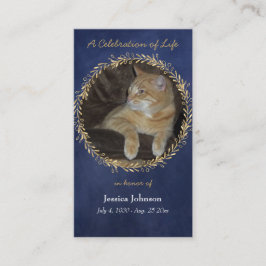 Tarjeta de refrigerio conmemorativa para una foto