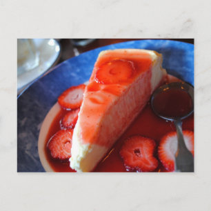 Tarjeta de refrigerio de queso de fresa