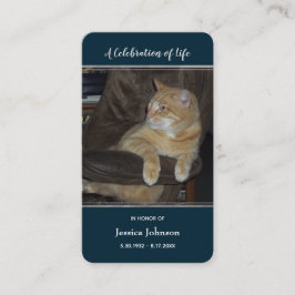 Tarjeta de refrigerio funeraria con opción de foto