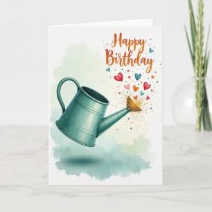 Tarjeta de regadera alegre