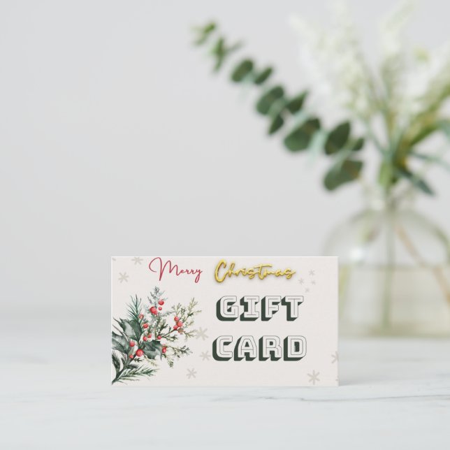 Tarjeta de regalo $100 navidades (Anverso de pie)