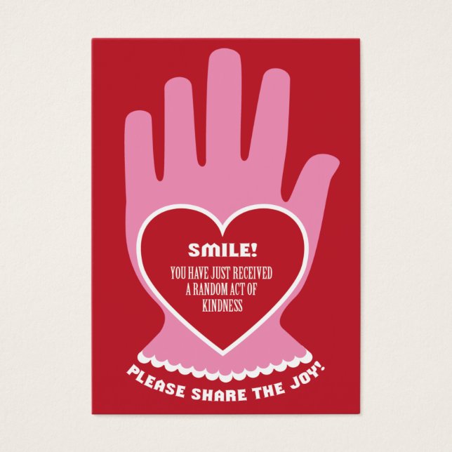 Tarjeta de regalo: Acto aleatorio de bondad en roj (Frente)