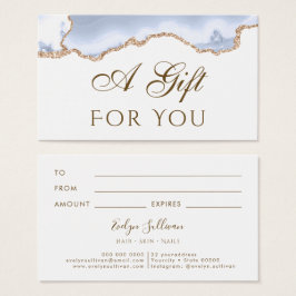 Tarjeta de regalo Agate azul pastel