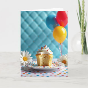 Tarjeta de regalo alegre con lunares