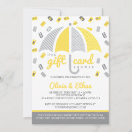 Tarjeta de regalo Baby Shower Invitación, amarillo