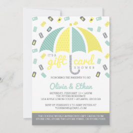 Tarjeta de regalo Baby Shower Invitación, amarillo