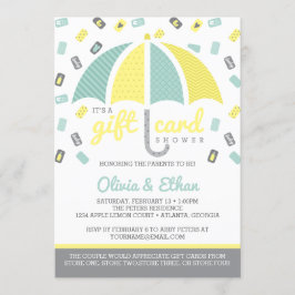 Tarjeta de regalo Baby Shower Invitación, amarillo