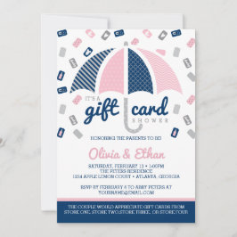 Tarjeta de regalo Baby Shower Invitación, marina,