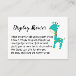 Tarjeta de regalo Baby Shower para pantalla simple