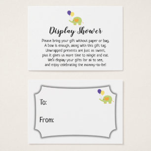 Tarjeta de regalo Baby Shower para pantalla simple
