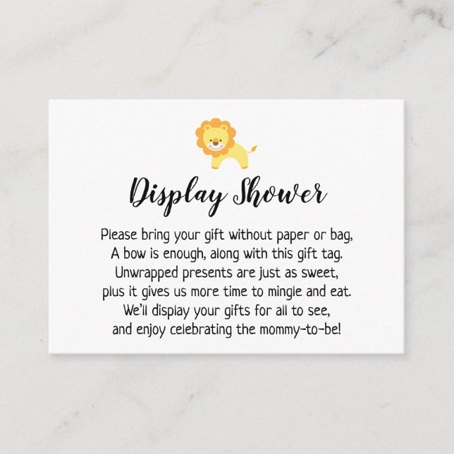 Tarjeta de regalo Baby Shower para pantalla simple (Anverso)