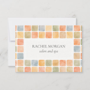 TARJETA DE REGALO BALDOSAS DE ACUARELA BOHO PASTEL