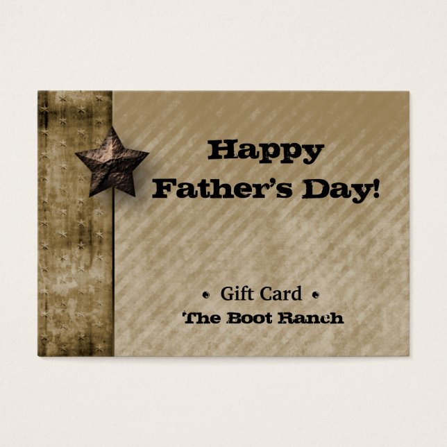 Tarjeta de regalo Beige Denim Texas Star (Frente)
