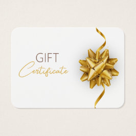Tarjeta de regalo blanco elegante y elegante con e