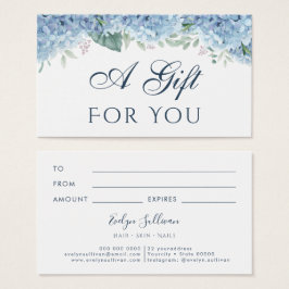 Tarjeta de regalo Blue Hydrangea