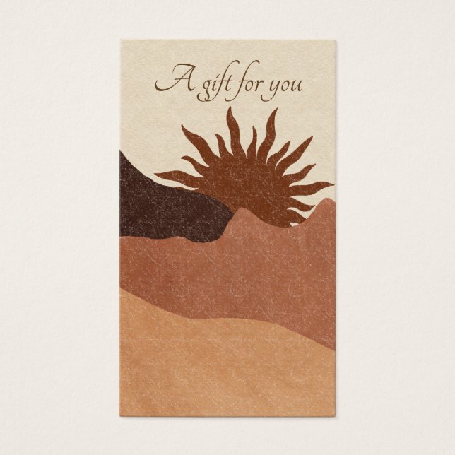 Tarjeta de regalo Boho Terracotta Sun Sand Jewelry (Frente)