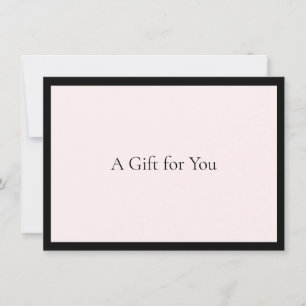 Tarjeta de regalo boutique de lujo minimalista ele