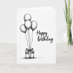 Tarjeta de regalo caprichosa de cumpleaños festivo