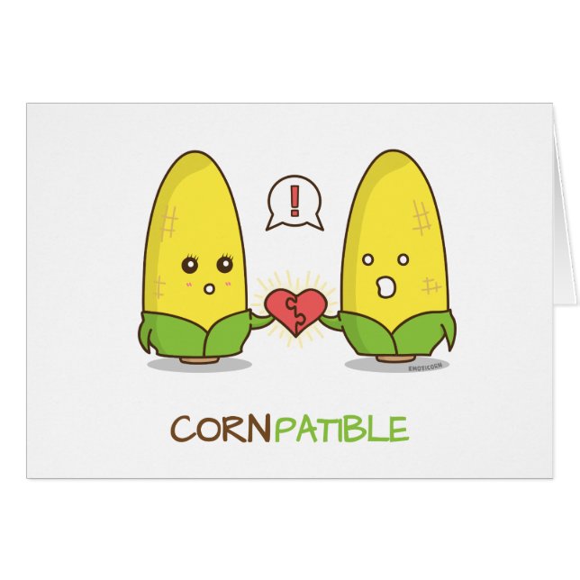 Tarjeta de regalo compatible linda de los pares (Anverso (Horizontal))