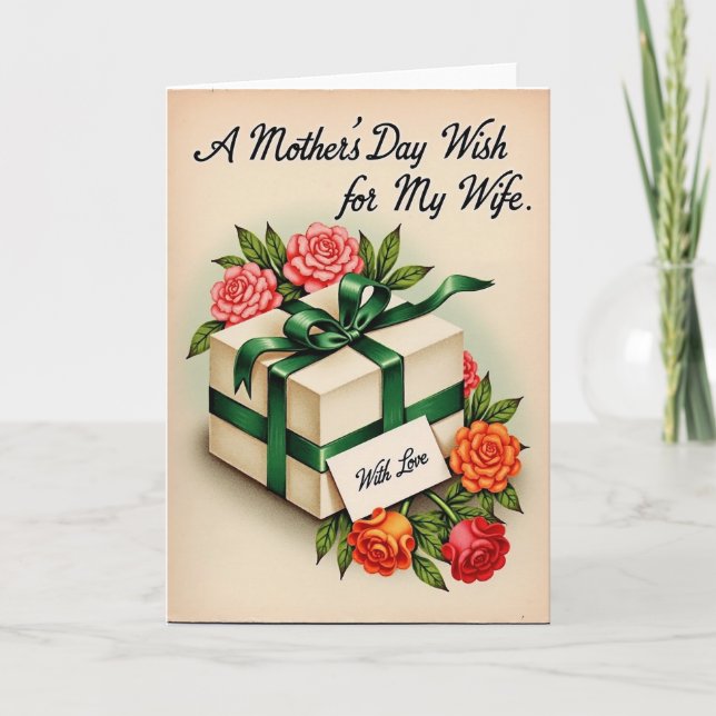 Tarjeta de regalo con patrón floral (Anverso)