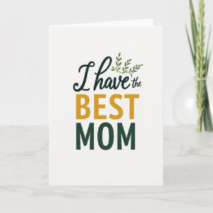 Tarjeta de Regalo con Ramo Verde Mejor Mamá