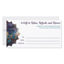 Tarjeta de regalo Cosmic Purple Boho Mandala